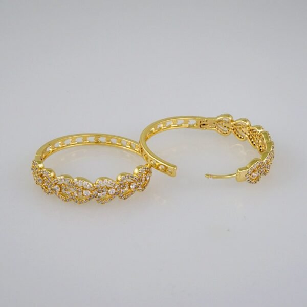 Women Earrings/ Aretes Dama/Zircon Stone/14k Real Color//  E663 - Image 2