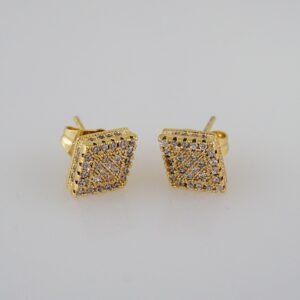 Women Earrings/ Aretes Dama/  Zircon Stone/  14k Real Color// E673