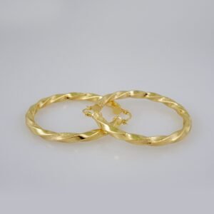 Women Earrings/ Aretes Dama/Plain/14k Real Color// E677