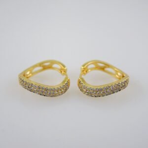 Women Earrings/ Aretes Dama/  Zircon Stone/  14k Real Color// E686