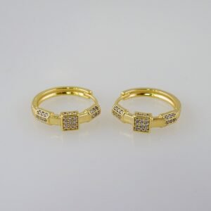 Women Earrings/ Aretes Dama/  Zircon Stone/  14k Real Color// E692