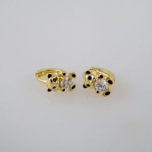 Women Earrings/ Aretes Dama/  Zircon Stone/  14k Real Color// E706