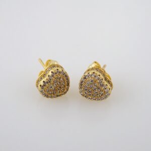 Women Earrings/ Aretes Dama/  Zircon Stone/  14k Real Color// E707