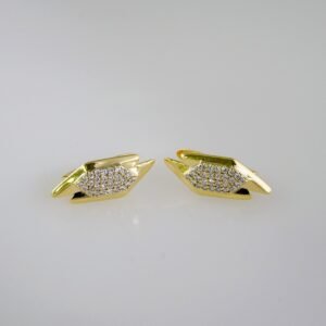 Women Earrings/ Aretes Dama/  Zircon Stone/  14k Real Color// E721
