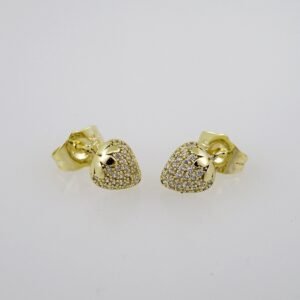 Women Earrings/ Aretes Dama/  Zircon Stone/  14k Real Color// E744