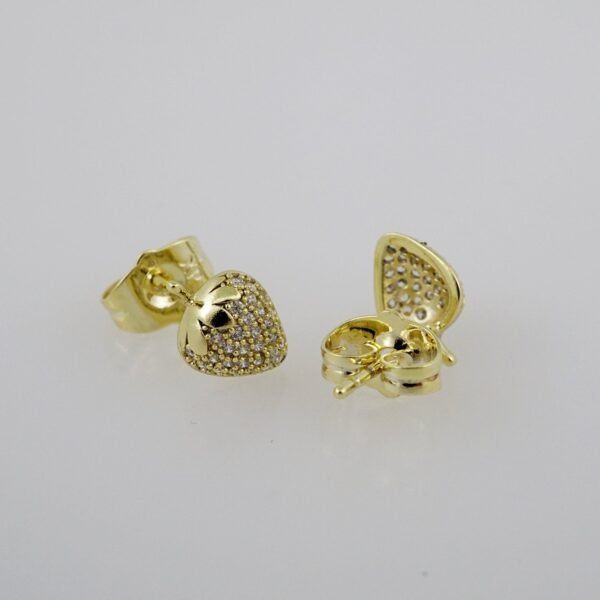 Women Earrings/ Aretes Dama/  Zircon Stone/  14k Real Color// E744 - Image 2