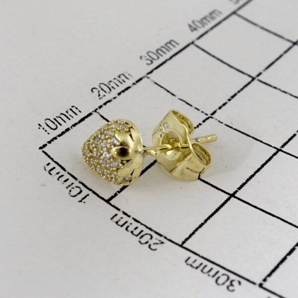 Women Earrings/ Aretes Dama/  Zircon Stone/  14k Real Color// E744 - Image 3