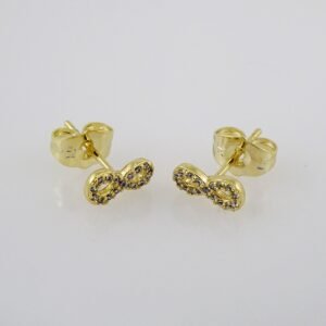Women Earrings/ Aretes Dama/  Zircon Stone/  14k Real Color// E746