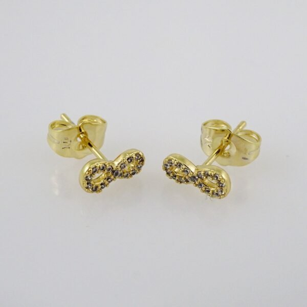 Women Earrings/ Aretes Dama/  Zircon Stone/  14k Real Color// E746