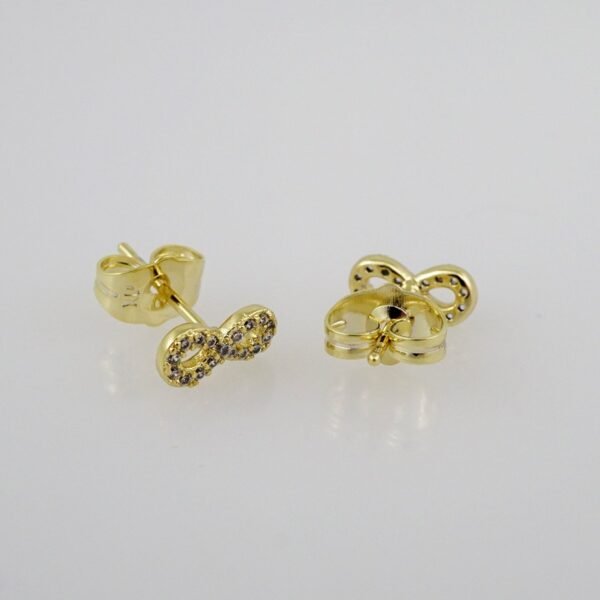Women Earrings/ Aretes Dama/  Zircon Stone/  14k Real Color// E746 - Image 2