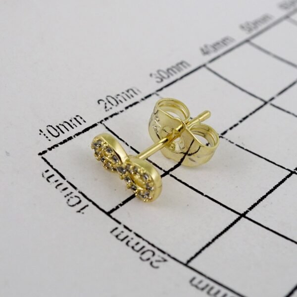Women Earrings/ Aretes Dama/  Zircon Stone/  14k Real Color// E746 - Image 3