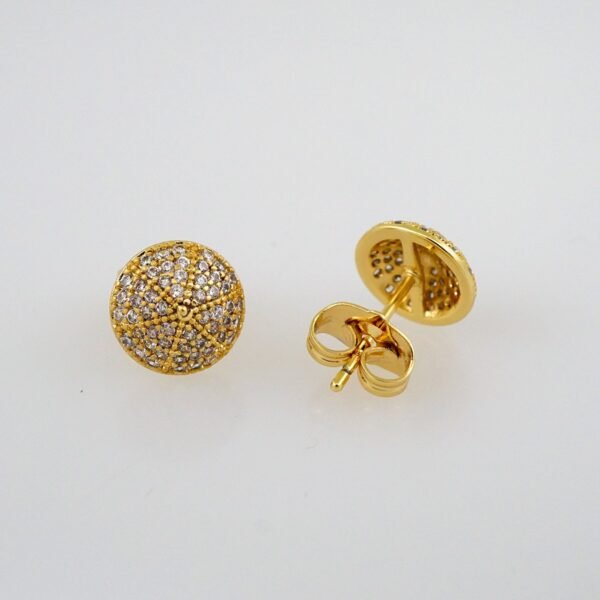 Women Earrings/ Aretes Dama/  Zircon Stone/  14k Real Color// E749 - Image 2