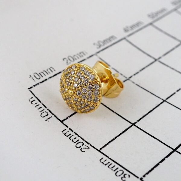 Women Earrings/ Aretes Dama/  Zircon Stone/  14k Real Color// E749 - Image 3