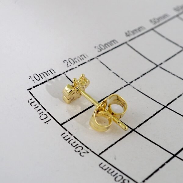 Women Earrings/ Aretes Dama/  Zircon Stone/  14k Real Color// E756 - Image 2