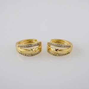 Women Earrings/ Aretes Dama/  Zircon Stone/  14k Real Color// E763