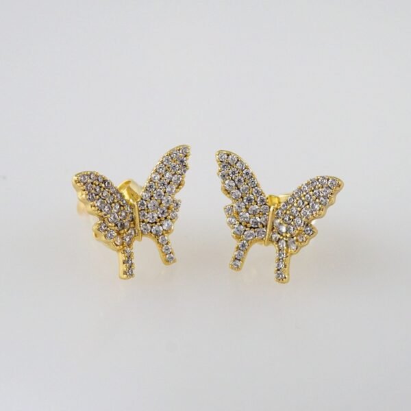 Women Earrings/ Aretes Dama/  Zircon Stone/  14k Real Color// E764