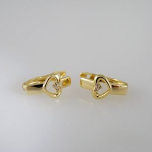 Women Earrings/ Aretes Dama/  Zircon Stone/  14k Real Color// E767
