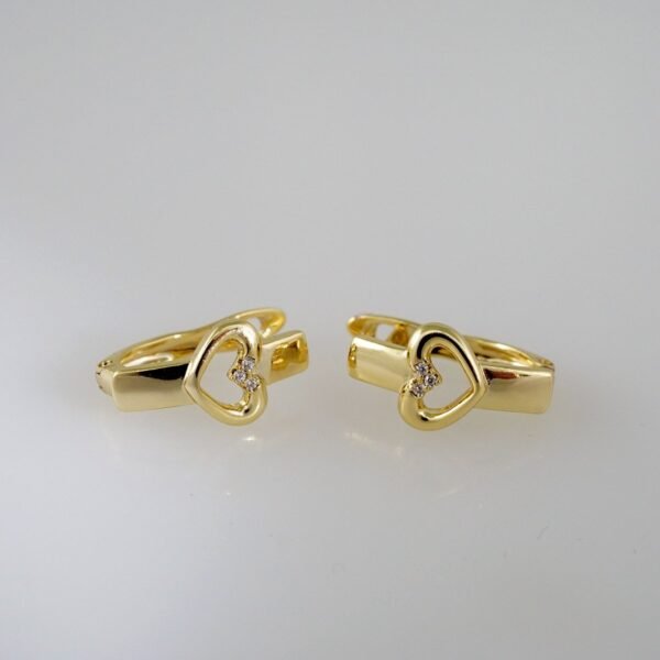 Women Earrings/ Aretes Dama/  Zircon Stone/  14k Real Color// E767