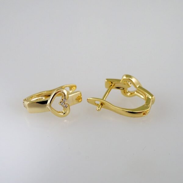 Women Earrings/ Aretes Dama/  Zircon Stone/  14k Real Color// E767 - Image 2