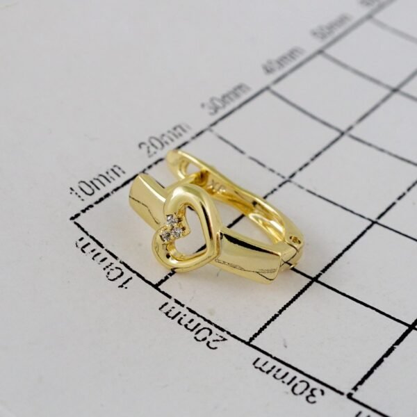 Women Earrings/ Aretes Dama/  Zircon Stone/  14k Real Color// E767 - Image 3