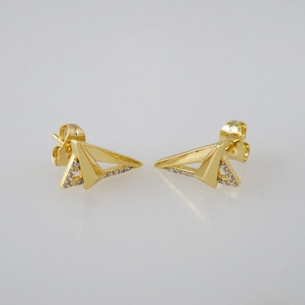 Women Earrings/ Aretes Dama/  Zircon Stone/  14k Real Color// E770