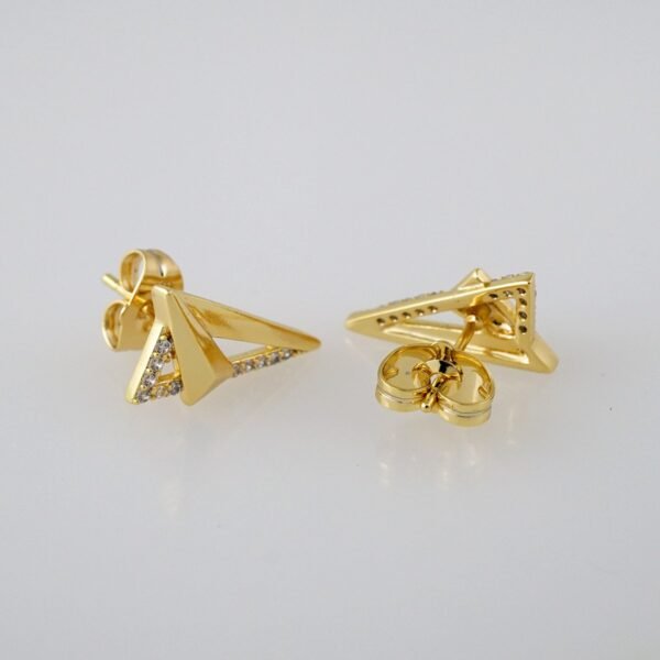 Women Earrings/ Aretes Dama/  Zircon Stone/  14k Real Color// E770 - Image 2