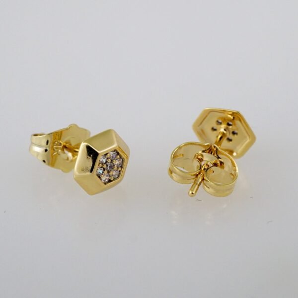 Women Earrings/ Aretes Dama/  Zircon Stone/  14k Real Color// E778 - Image 2