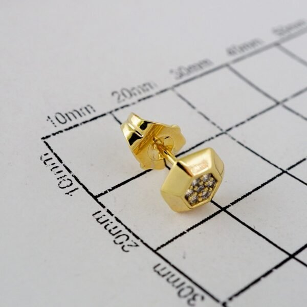 Women Earrings/ Aretes Dama/  Zircon Stone/  14k Real Color// E778 - Image 3