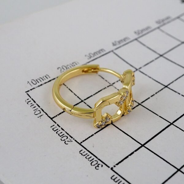 Women Earrings/ Aretes Dama/  Zircon Stone/  14k Real Color// E844 - Image 3