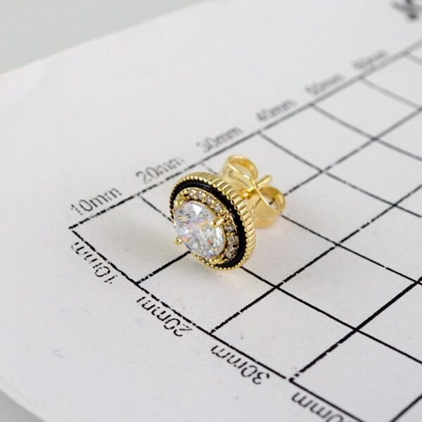 Women Earrings/ Aretes Dama/  Zircon Stone/  14k Real Color// E850 - Image 3