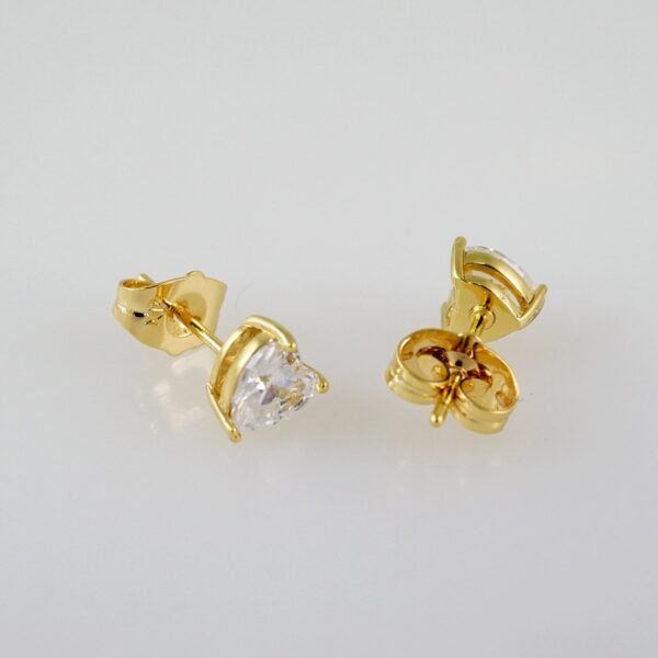 Women Earrings/ Aretes Dama/  Zircon Stone/  14k Real Color// E853 - Image 2