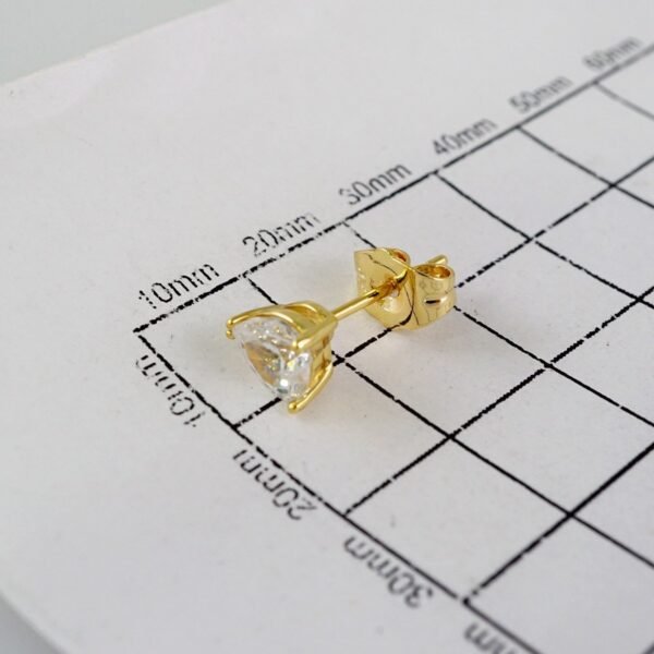 Women Earrings/ Aretes Dama/  Zircon Stone/  14k Real Color// E853 - Image 3