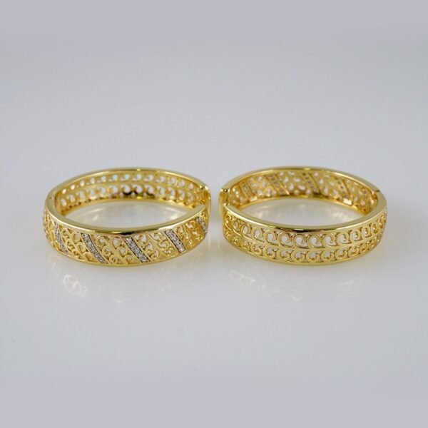 Women Earrings/ Aretes Dama/  Zircon Stone/  14k Real Color// E865 - Image 2
