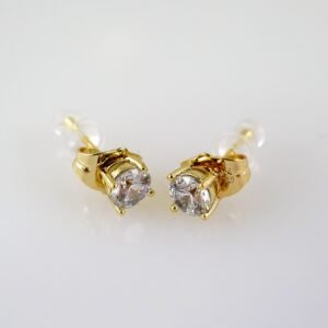 Women Earrings/ Aretes Dama/  Zircon Stone/  14k Real Color// E888