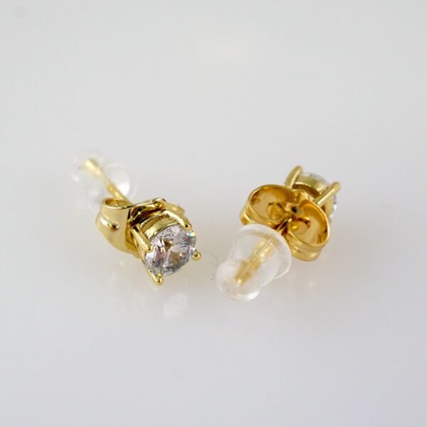 Women Earrings/ Aretes Dama/  Zircon Stone/  14k Real Color// E888 - Image 2