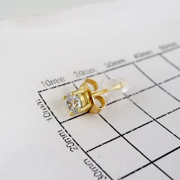 Women Earrings/ Aretes Dama/  Zircon Stone/  14k Real Color// E888 - Image 3
