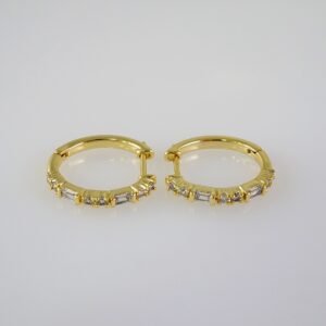Women Earrings/ Aretes Dama/  Zircon Stone/  14k Real Color// E893
