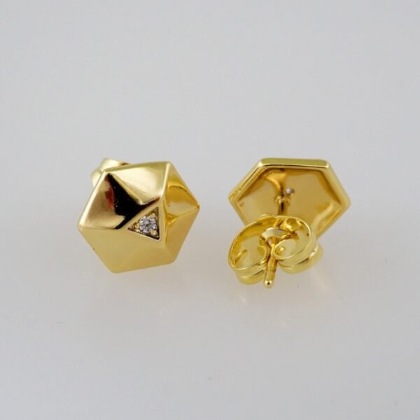 Women Earrings/ Aretes Dama/Zircon Stone/14k Real Color// E917 - Image 2