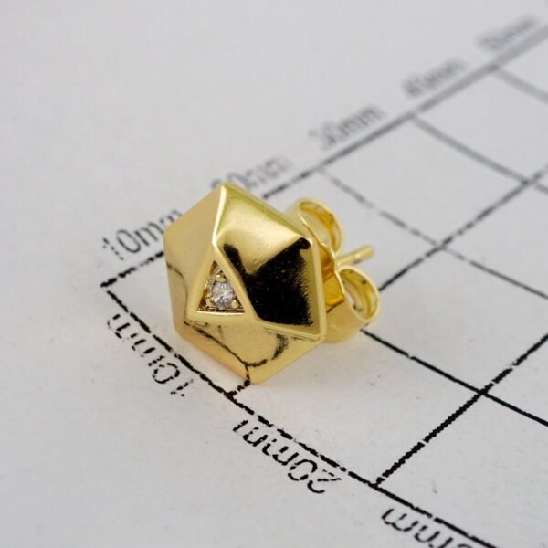 Women Earrings/ Aretes Dama/Zircon Stone/14k Real Color// E917 - Image 3