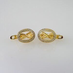 Women Earrings/ Aretes Dama/  Zircon Stone/  14k Real Color// E965