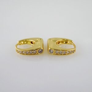Women Earrings/ Aretes Dama/  Zircon Stone/  14k Real Color// E970