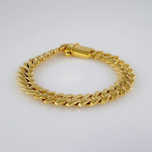 Bracelets / Manillas /  14K Real Color/  Plain/ Fashion/ 18mm// B828 - Image 2