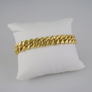 Bracelets / Manillas /  14K Real Color/  Plain/ Fashion/ Cierre Original/10mm// B829