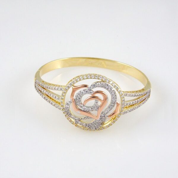 Bangles Woman/ Pulsos Damas/ Zircon Stone/ 14K Real Color// P0119 - Image 2