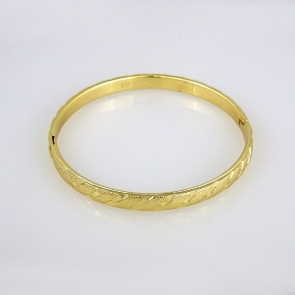 Bangles Woman/ Pulsos Damas/  Zircon Stone/  14K Real Color// P0133 - Image 2