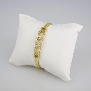 Bangles Woman/ Pulsos Damas/  Zircon Stone/  14K Real Color// P0135