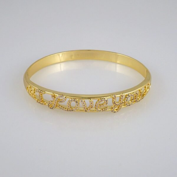 Bangles Women/ Pulsos Dama/  Zircon Stone/ 14K Real Color// P188 - Image 2