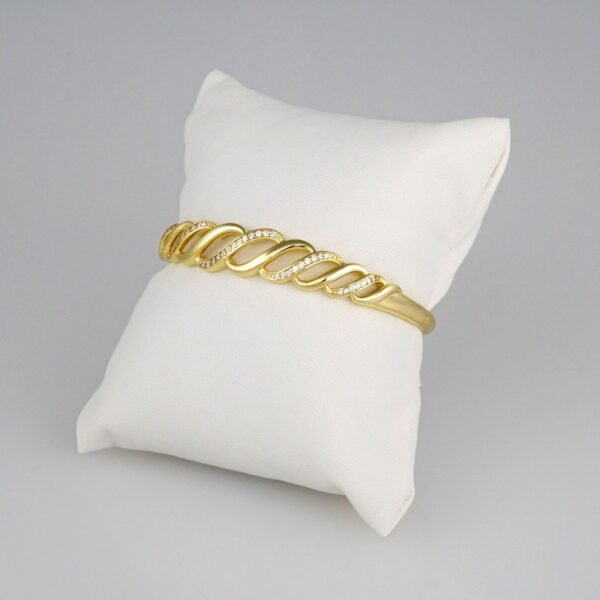 Bangles Women/ Pulsos Dama/  Zircon Stone/ 14K Real Color// P192