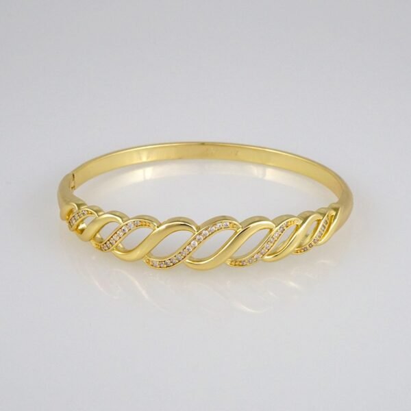 Bangles Women/ Pulsos Dama/  Zircon Stone/ 14K Real Color// P192 - Image 2