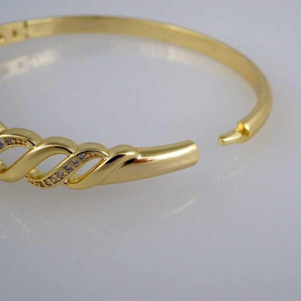Bangles Women/ Pulsos Dama/  Zircon Stone/ 14K Real Color// P192 - Image 3